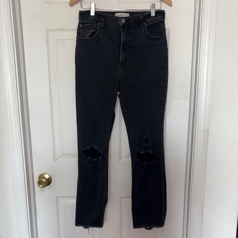Abercrombie & Fitch The Ankle Straight Ultra High Rise Jeans